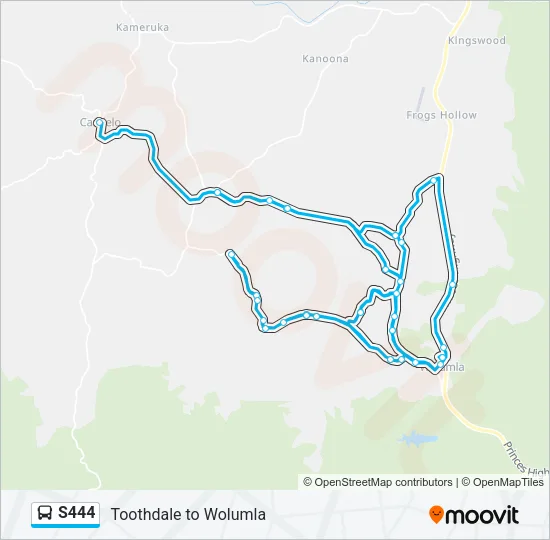 S444 Bus Line Map