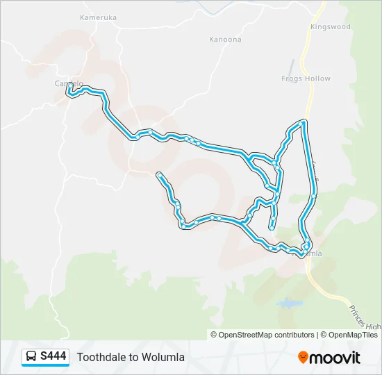 S444 Bus Line Map