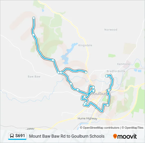 S691 Bus Line Map