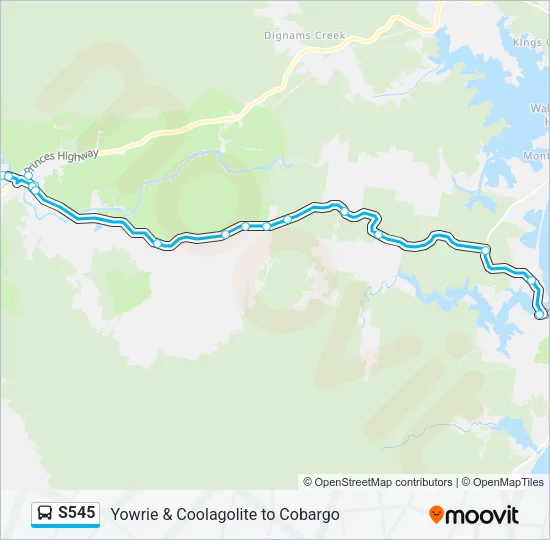S545 Bus Line Map