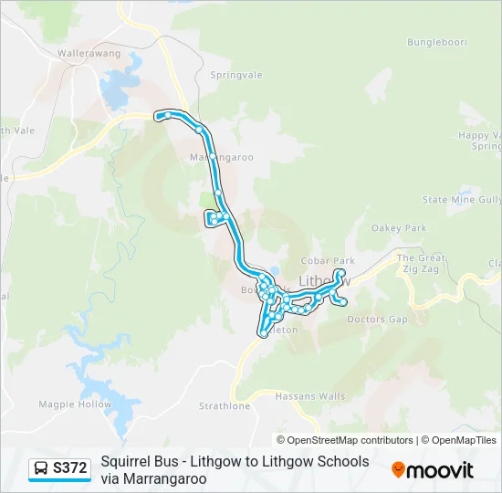 S372 Bus Line Map