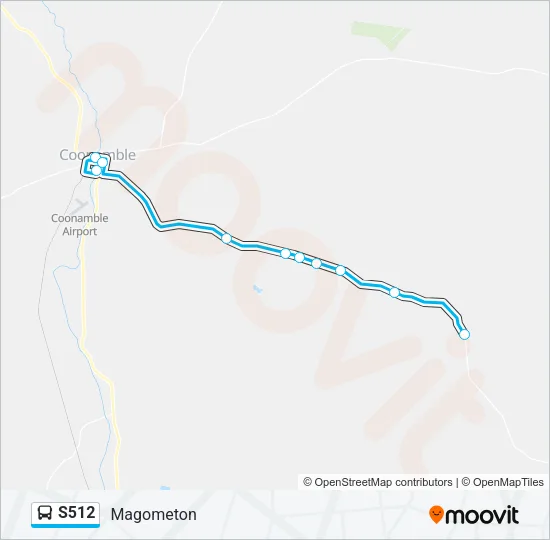 S512 Bus Line Map
