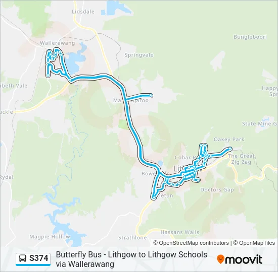 S374 Bus Line Map