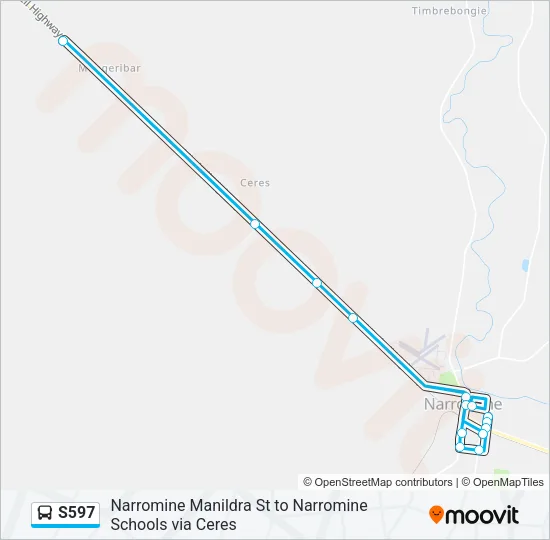 S597 Bus Line Map
