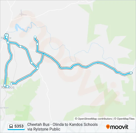 S353 Bus Line Map