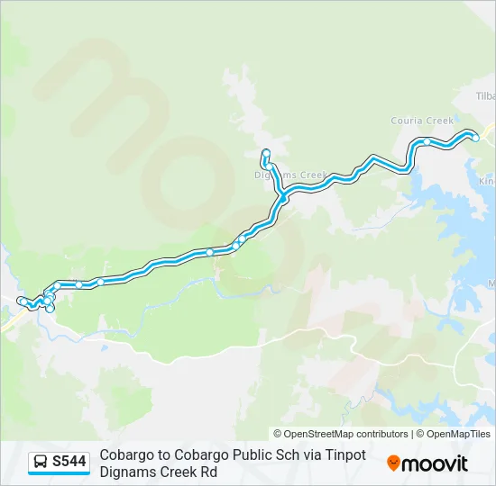 S544 Bus Line Map