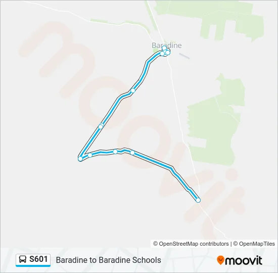 S601 Bus Line Map
