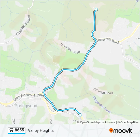 8655 Bus Line Map