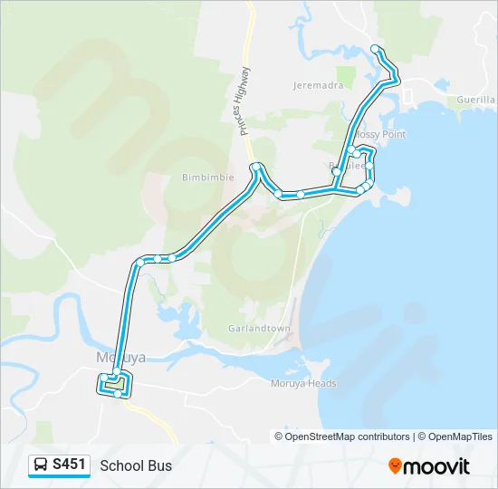 S451 Bus Line Map