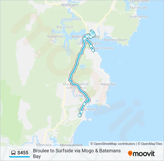 S455 Bus Line Map