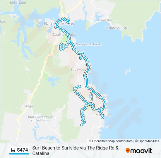 S474 Bus Line Map