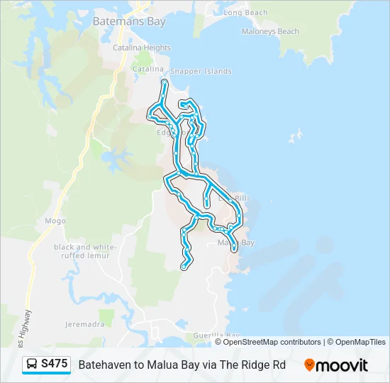 S475 Bus Line Map