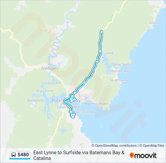 S480 Bus Line Map