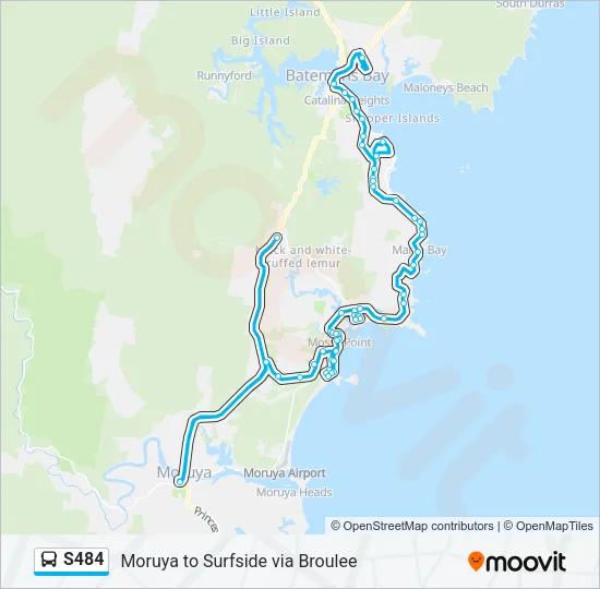 S484 Bus Line Map