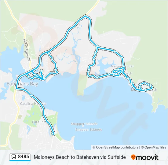 S485 Bus Line Map