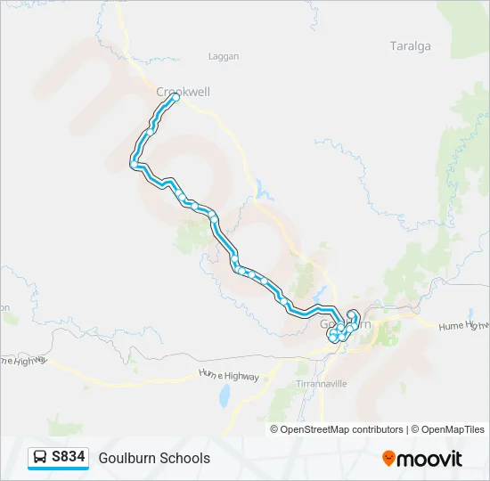 S834 Bus Line Map