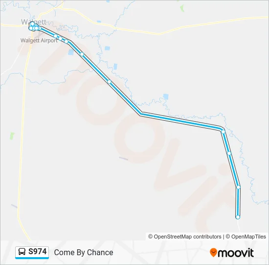 Mapa de S974 de autobús