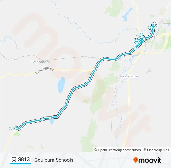 S813 Bus Line Map