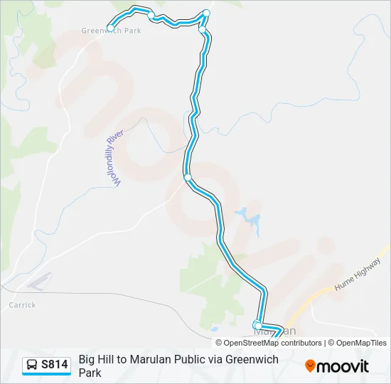 S814 Bus Line Map