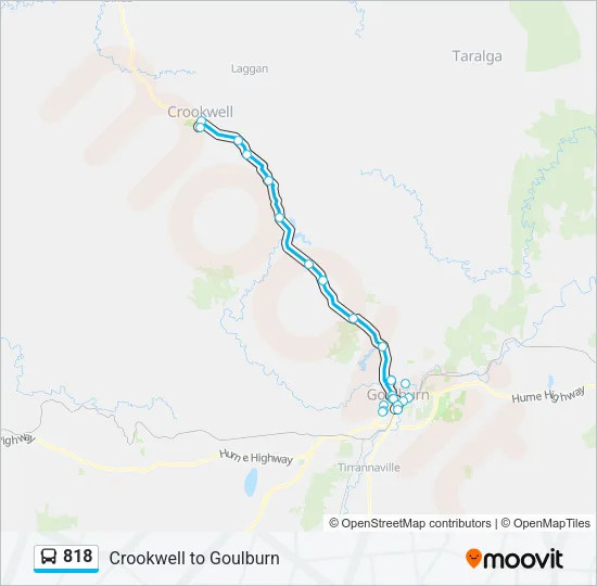818 Bus Line Map