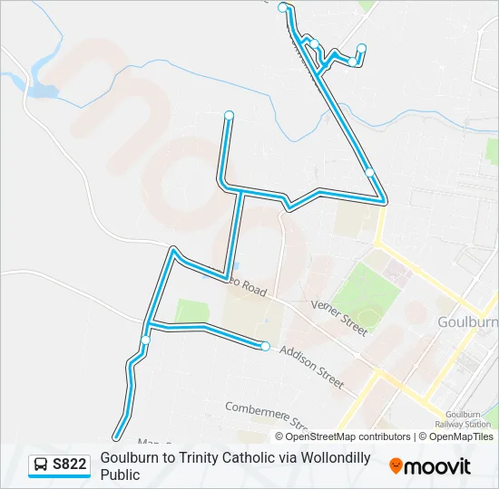 S822 Bus Line Map