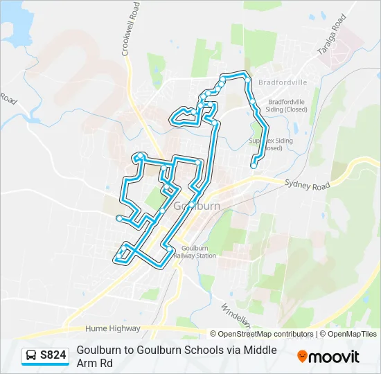 S824 Bus Line Map