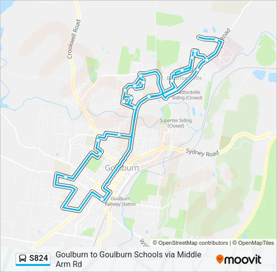S824 Bus Line Map