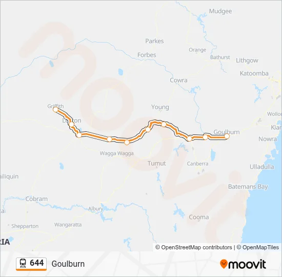 644 Route: Schedules, Stops & Maps - Goulburn (Updated)