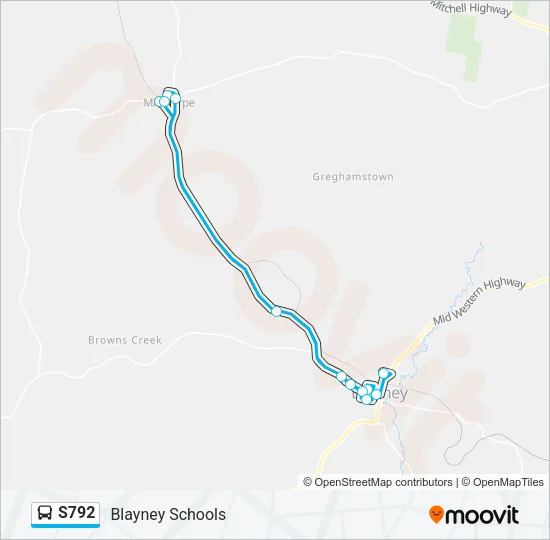 S792 Bus Line Map