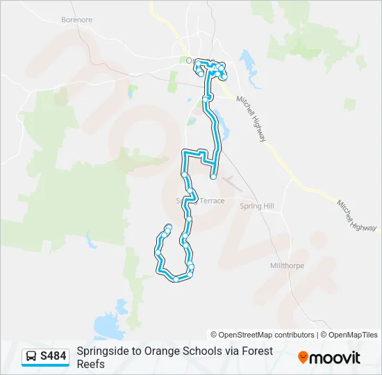 S484 Bus Line Map