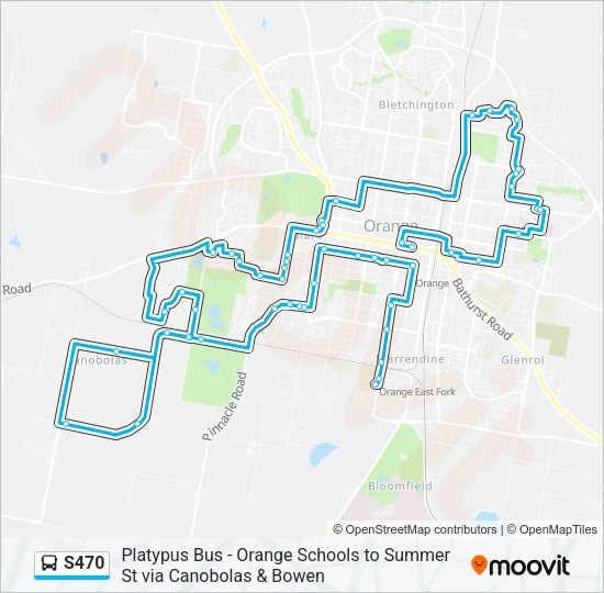S470 Bus Line Map