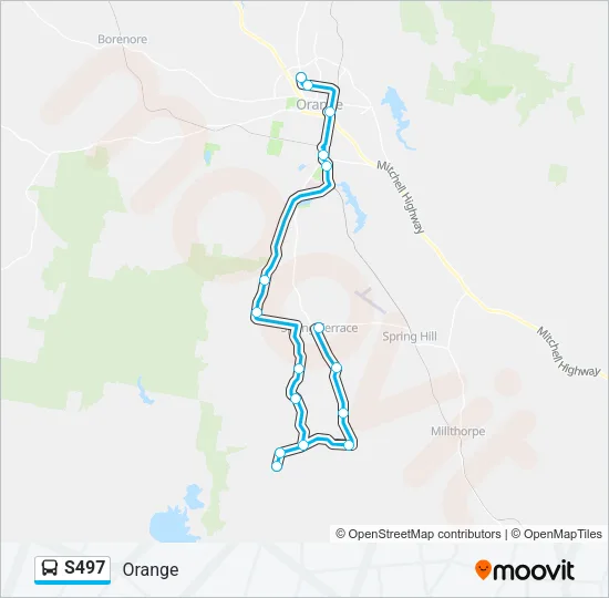 S497 Bus Line Map