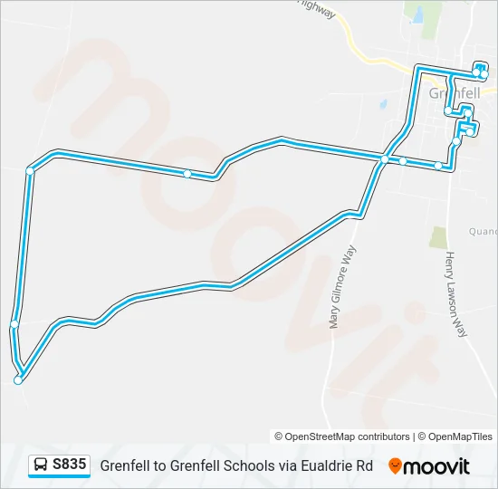 S835 Bus Line Map