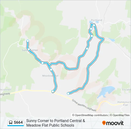 S664 Bus Line Map