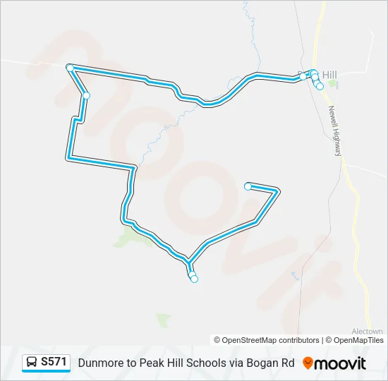 S571 Bus Line Map