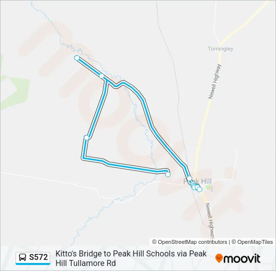 S572 Bus Line Map