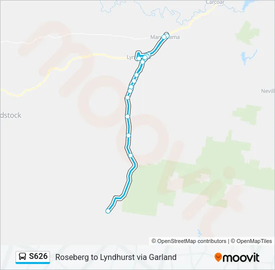 S626 Bus Line Map