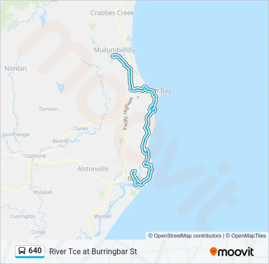 640 Bus Line Map