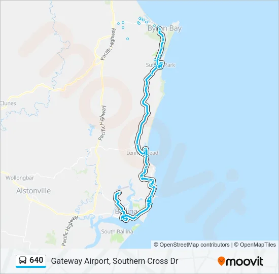 640 Bus Line Map
