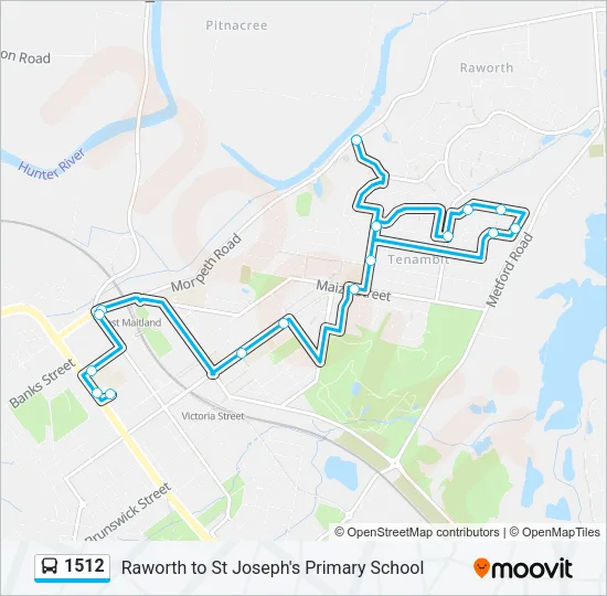1512 Bus Line Map