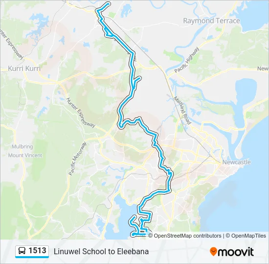 1513 Bus Line Map