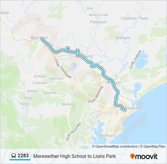2283 Bus Line Map