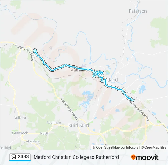 2333 Bus Line Map