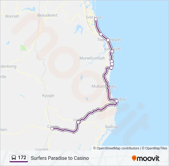 172 Bus Line Map