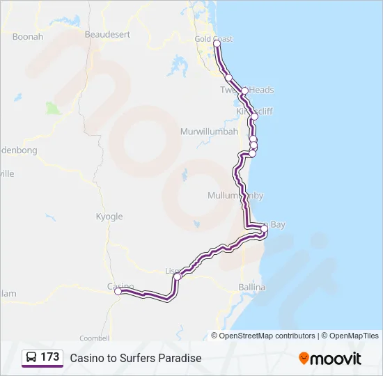 173 Bus Line Map