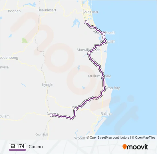174 Bus Line Map