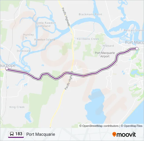 183 Bus Line Map
