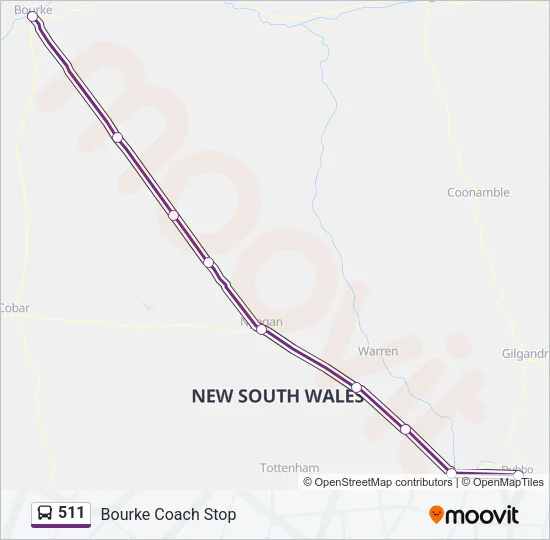 511 Bus Line Map