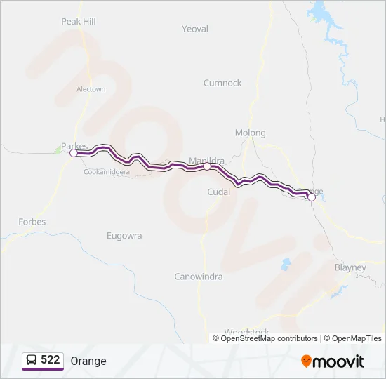 522 Bus Line Map