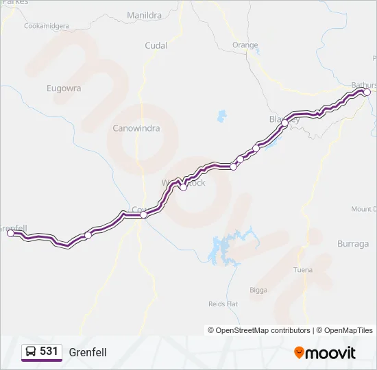 531 Bus Line Map
